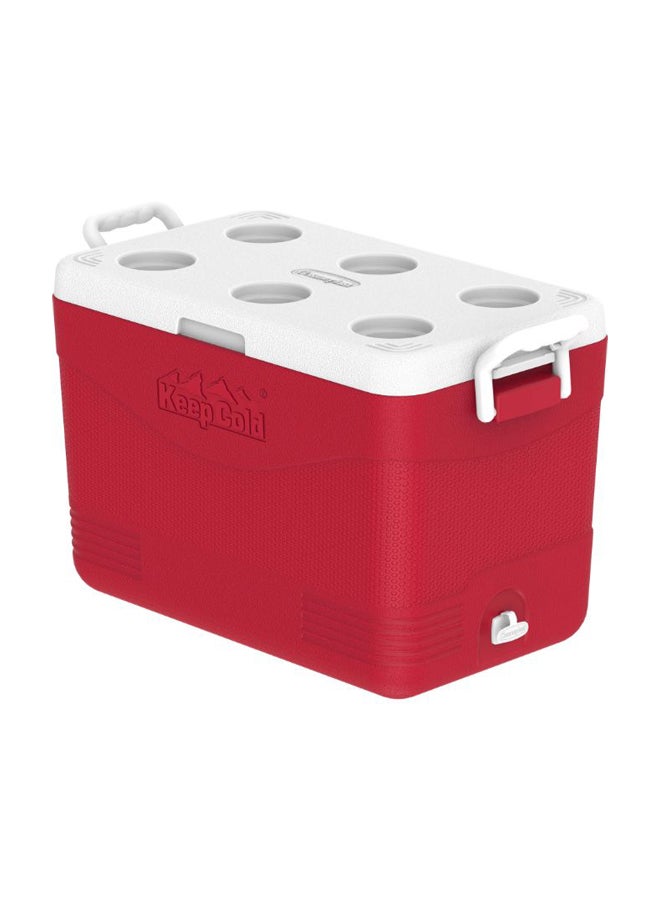 46-Liter KeepCold Picnic Icebox Red