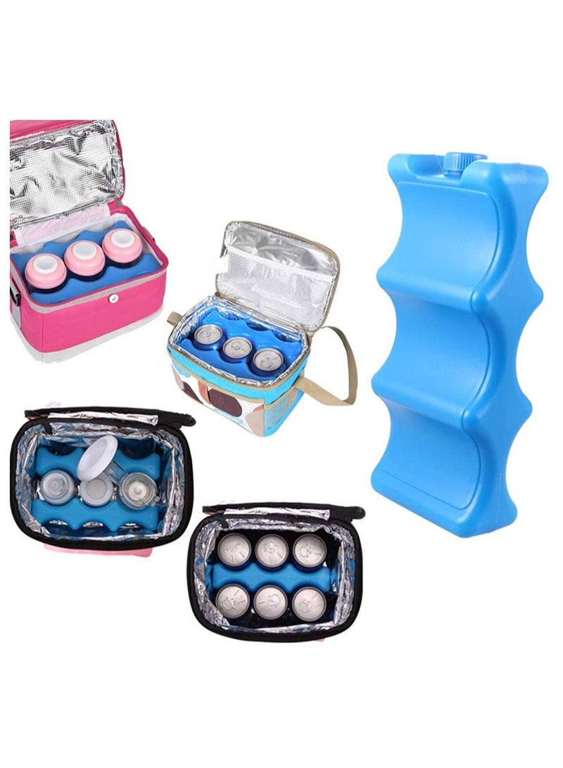 2Pcs Ice Pack for Seafood Preservation Food Preservation Beverage Refrigeration Wavy Outline Keeps Milk Fresh Long Lasting Reusable Cool Packs for Camping Picnic