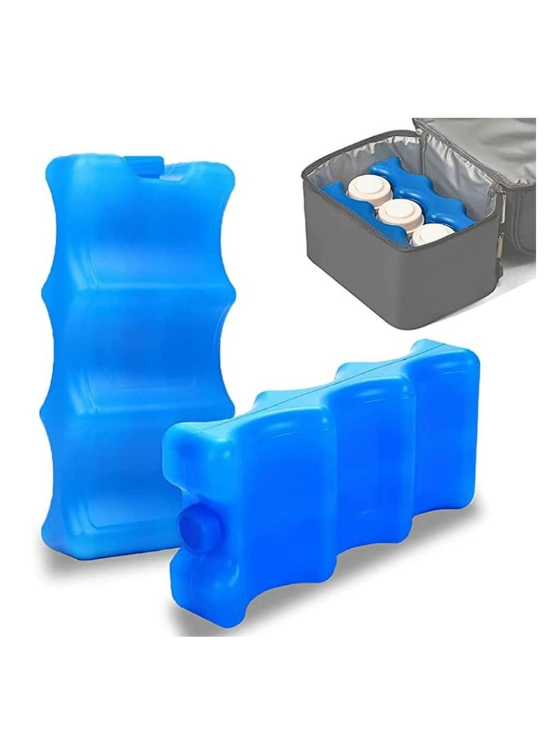 2Pcs Ice Pack for Seafood Preservation Food Preservation Beverage Refrigeration Wavy Outline Keeps Milk Fresh Long Lasting Reusable Cool Packs for Camping Picnic