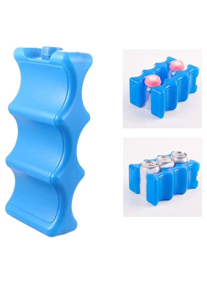 2Pcs Ice Pack for Seafood Preservation Food Preservation Beverage Refrigeration Wavy Outline Keeps Milk Fresh Long Lasting Reusable Cool Packs for Camping Picnic