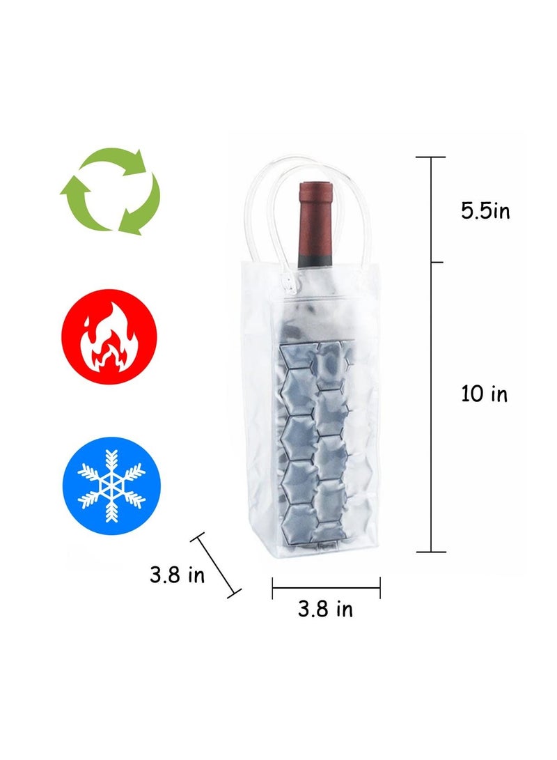 Ice Wine Bag, Wine Chiller, Cooler Refrigerator, Wine Bottle Chiller Cooler for Red White Champagne or Sparklingo, Gel Cooling Holder Freestanding Carrier Chilling Travel Beverage Beer(2 Packs)