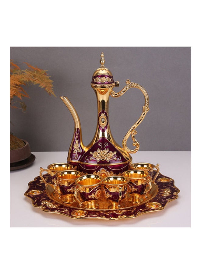 European High-End Vintage Wine Set Purple/Gold