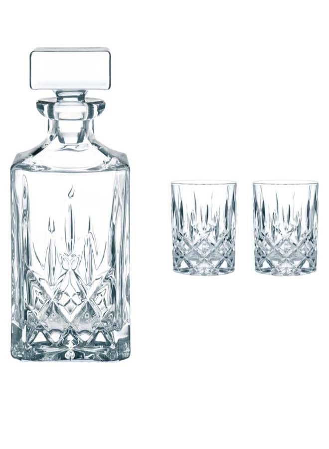 3-Piece Noblesse Decantor And Tumbler Set Clear 28.45 x 22.86cm