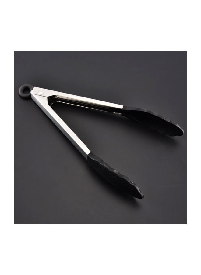 Stainless Steel Tong Silver/Black 27x3.5cm