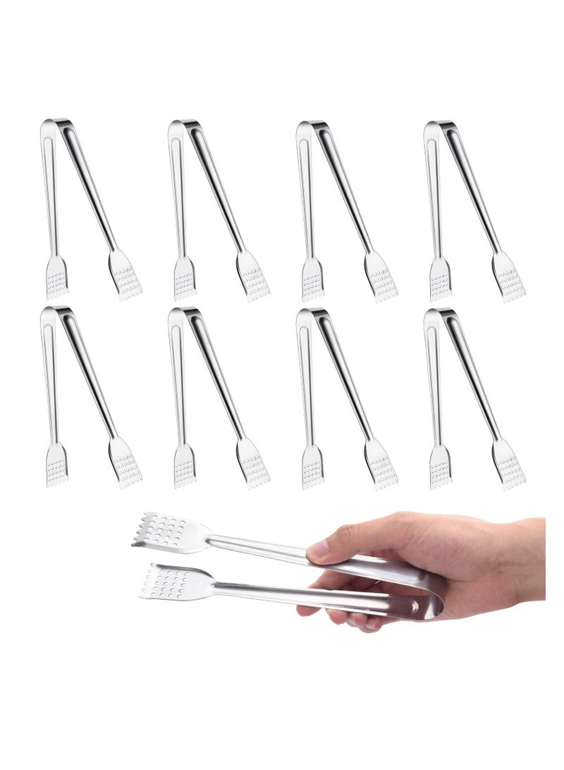 10 Pack Serving Tongs 7 Inch Functional Small for Food Parties and Holiday Get-togethers, Buffet Appetizer Kitchen Tongs,Versatile Durable