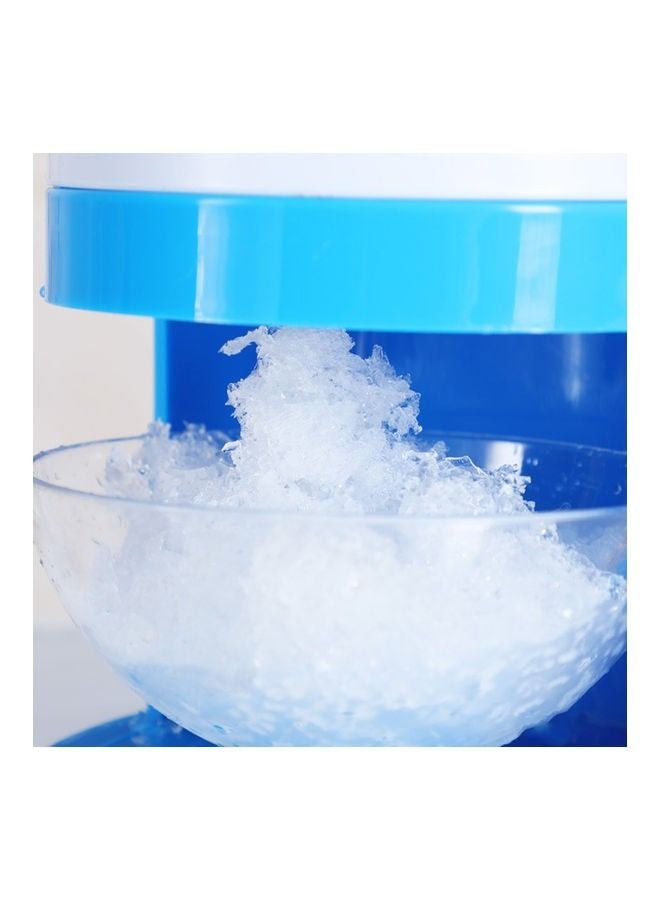 Large Capacity Plastic Manual Ice Shaver Machine Blue/White