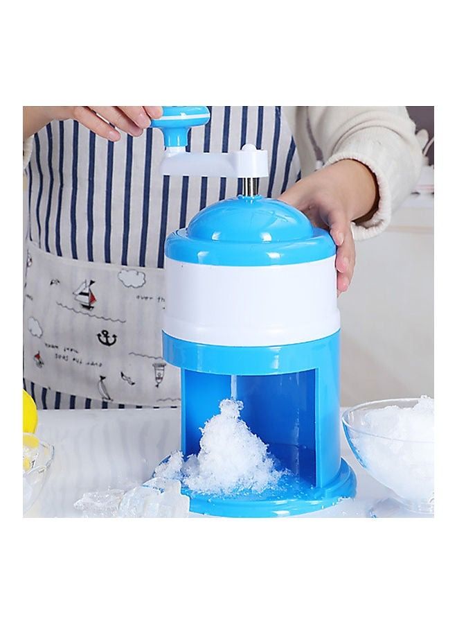 Large Capacity Plastic Manual Ice Shaver Machine Blue/White