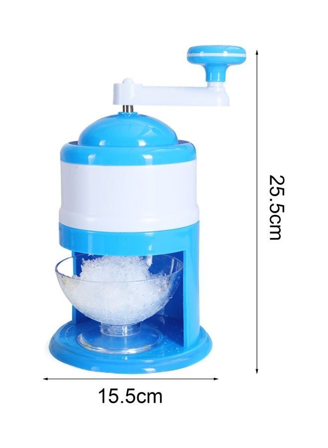 Large Capacity Plastic Manual Ice Shaver Machine Blue/White