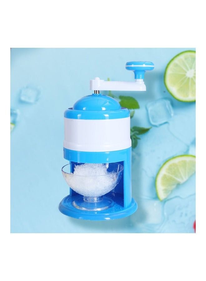 Large Capacity Plastic Manual Ice Shaver Machine Blue/White
