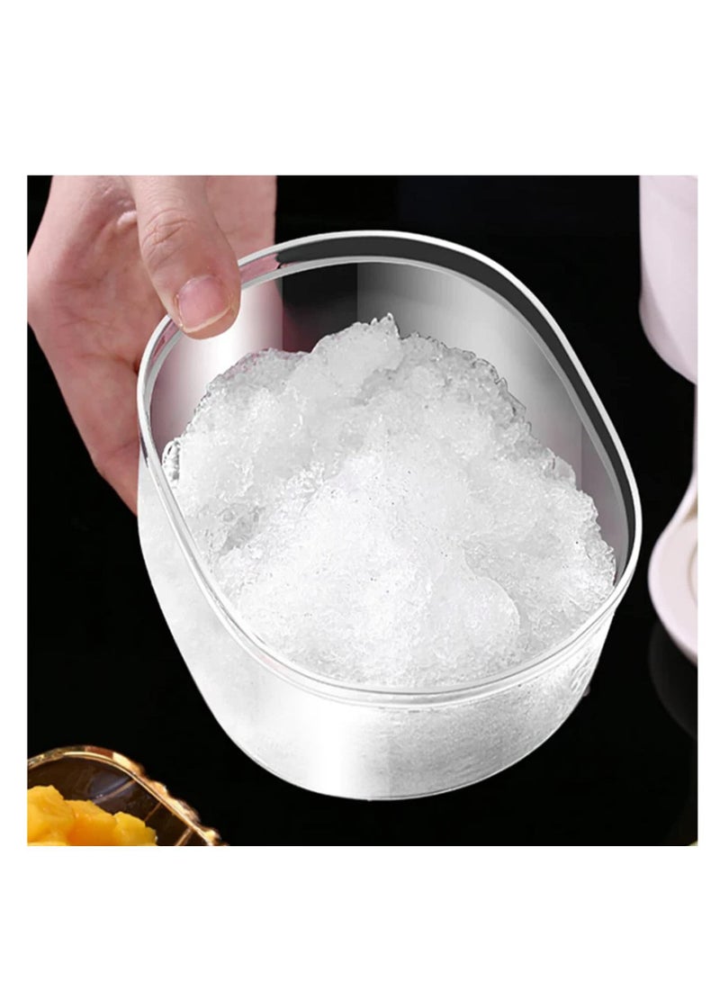 Shaved Ice Machine,Portable Ice Crusher Snow Cone Machine with Ice Cube Tray,Manual Ice Crusher Machine for Home,BPA Free Ice Shaver, Snow Cone Machine