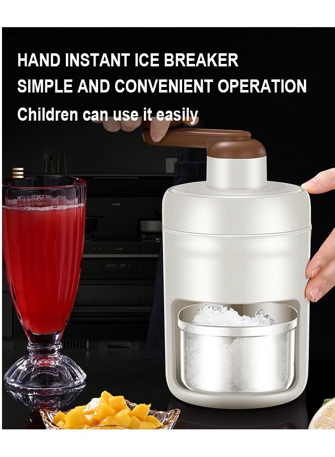 Manual Ice Crusher Smoothies Fast Ice Crushing Portable Shaved Ice Machine Blender