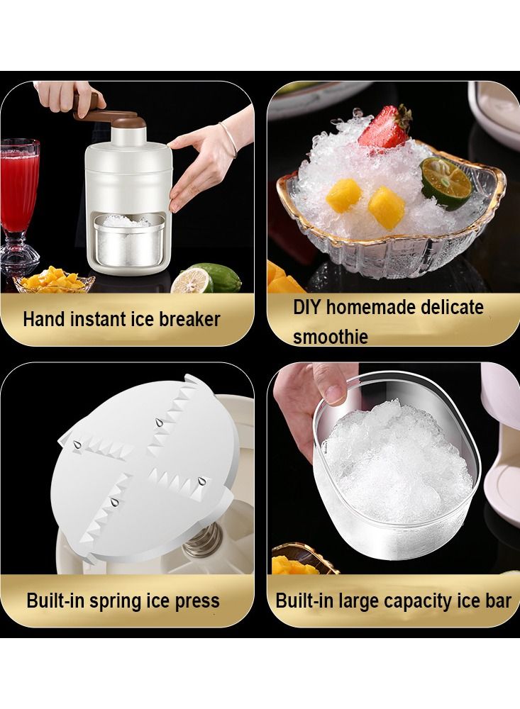 Manual Ice Crusher Smoothies Fast Ice Crushing Portable Shaved Ice Machine Blender