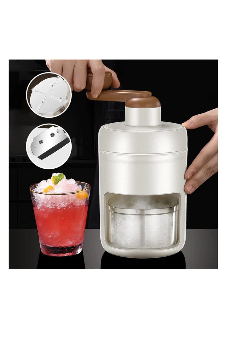 Shaved Ice Machine,Portable Ice Crusher Snow Cone Machine with Ice Cube Tray,Manual Ice Crusher Machine for Home,BPA Free Ice Shaver, Snow Cone Machine