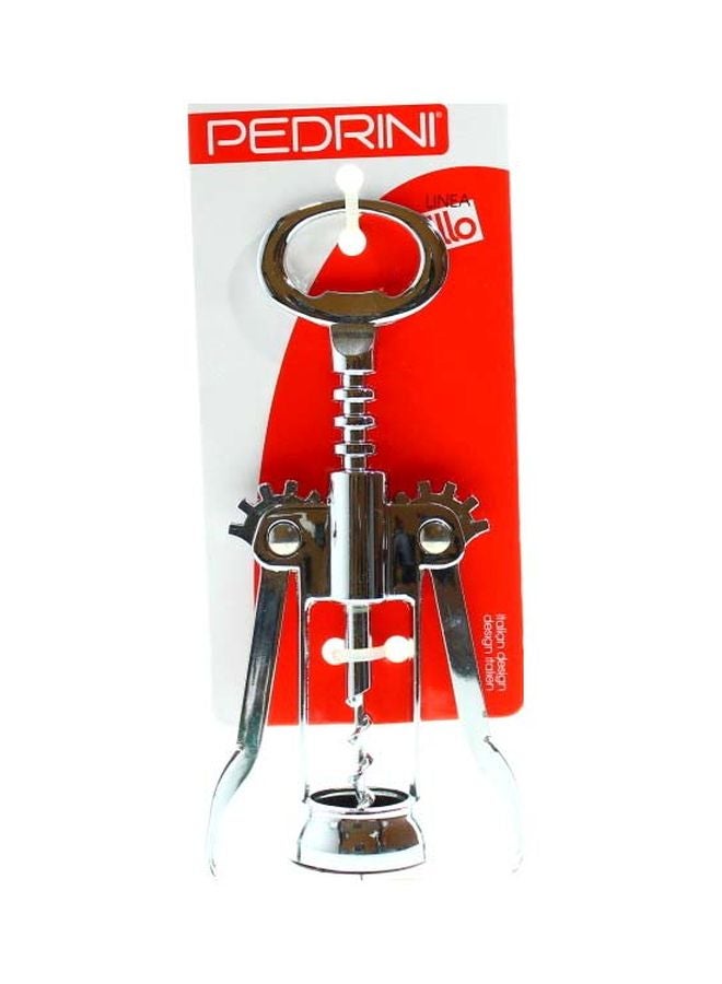 Two Lever Corkscrew With Capsule Lifter Silver