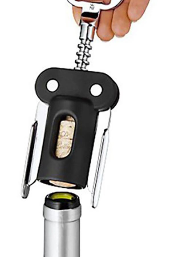 Corkscrew With Bottle Opener Black/Silver 20cm