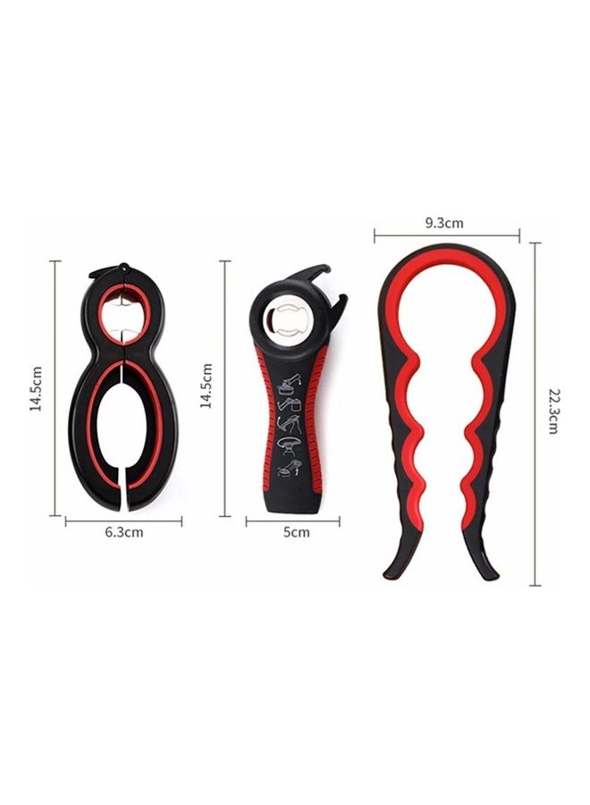 3-Piece Corkscrew Set Black/Red