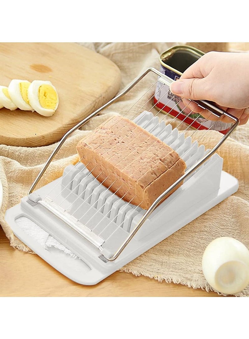Spam Slicer and Spam Musubi Mold, Kitchen Slicer with Pressing Rice Ball Mold Sushi Making Tool, Hot Dog Slicer Bun Slicer for Kitchen Restaurant Home 3 Pcs