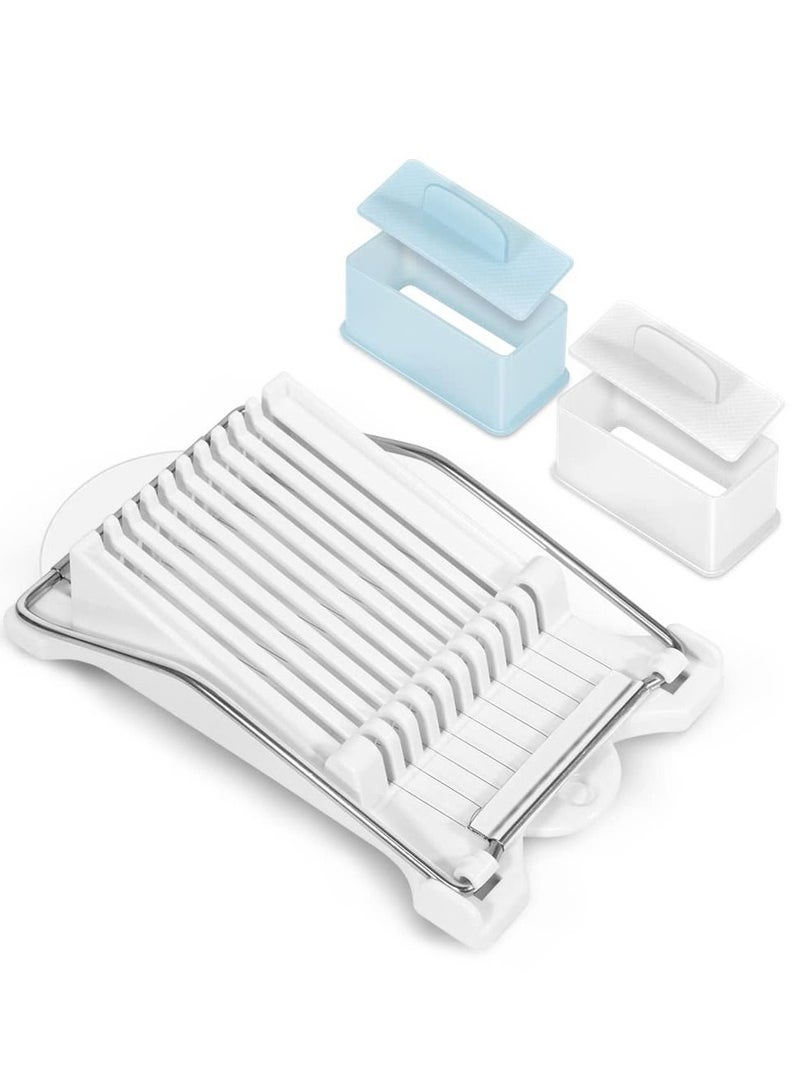 Spam Slicer and Spam Musubi Mold, Kitchen Slicer with Pressing Rice Ball Mold Sushi Making Tool, Hot Dog Slicer Bun Slicer for Kitchen Restaurant Home 3 Pcs