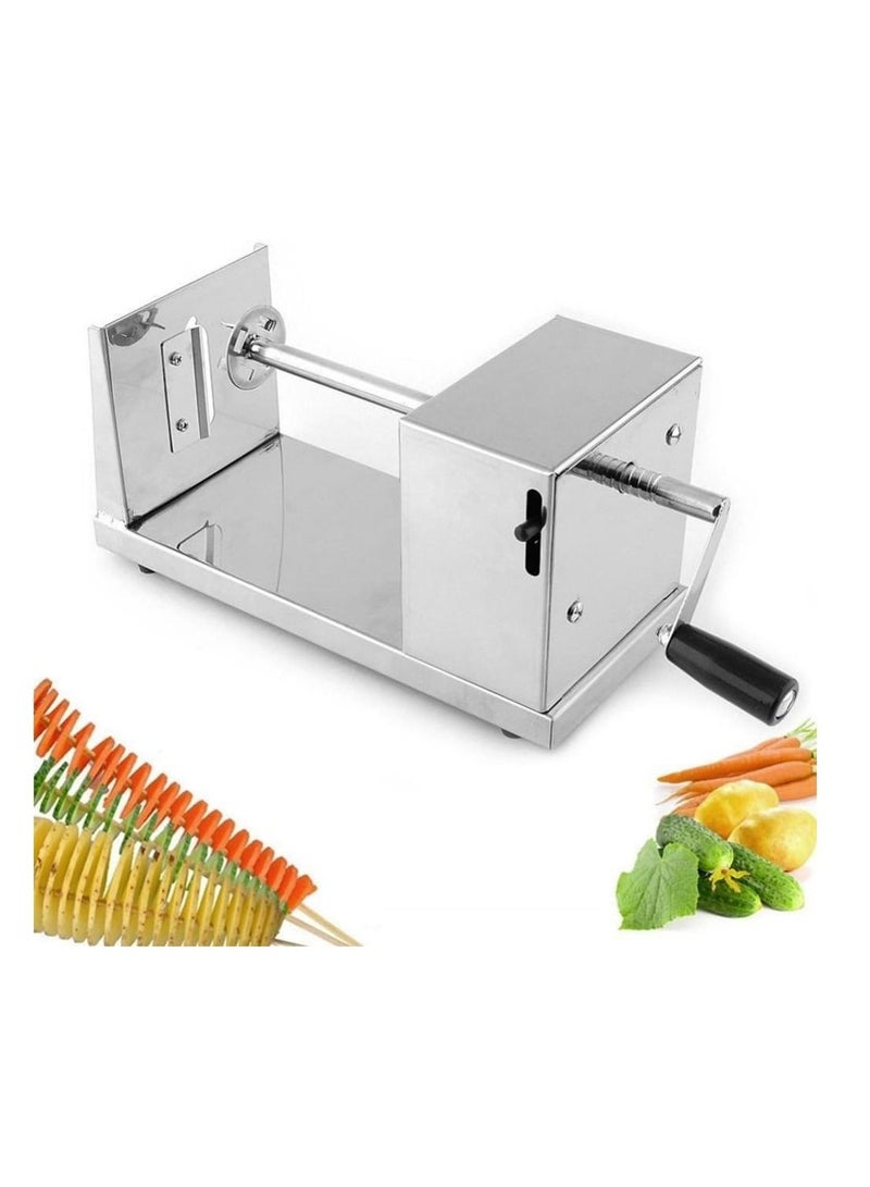 Manual Stainless Steel Twisted Potato Slicer Spiral Vegetable Cutter French Fry