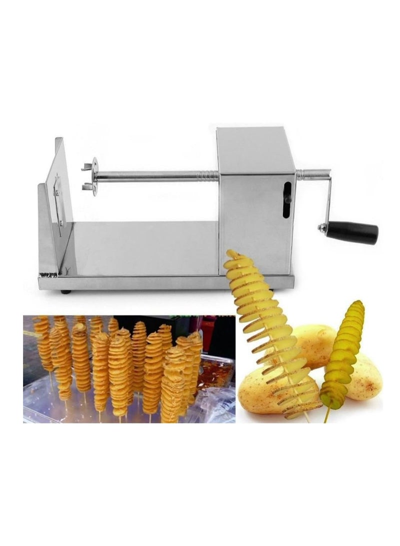 Manual Stainless Steel Twisted Potato Slicer Spiral Vegetable Cutter French Fry