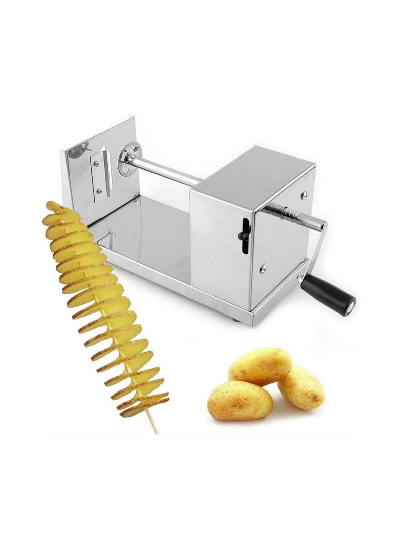 Manual Stainless Steel Twisted Potato Slicer Spiral Vegetable Cutter French Fry