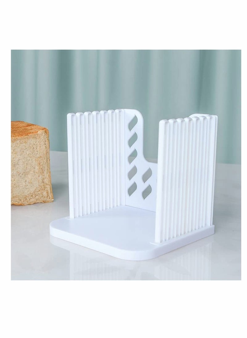 Bread Slicer for Homemade Bread, Adjustable Toast Slicing Guide, Slices Evenly Loaf Cutting Guide, Foldable Sandwich Bagel Cutter Machine, 1 Pcs