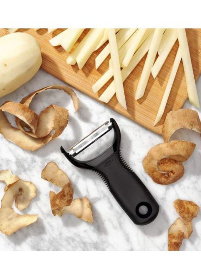 Y Shaped Good Grips Peeler Black/Silver