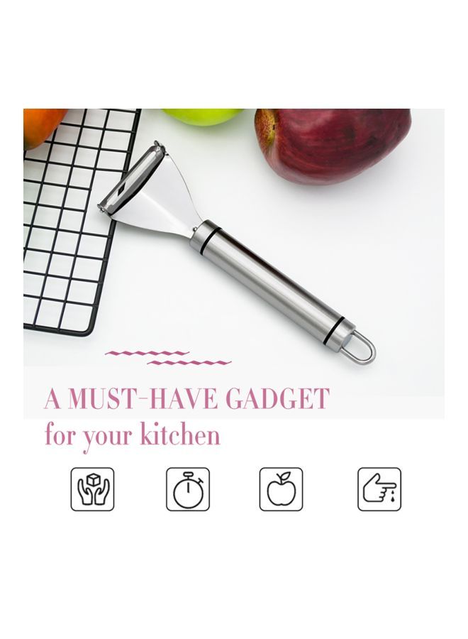 Stainless Steel Peeler Silver 17.5x5.5centimeter