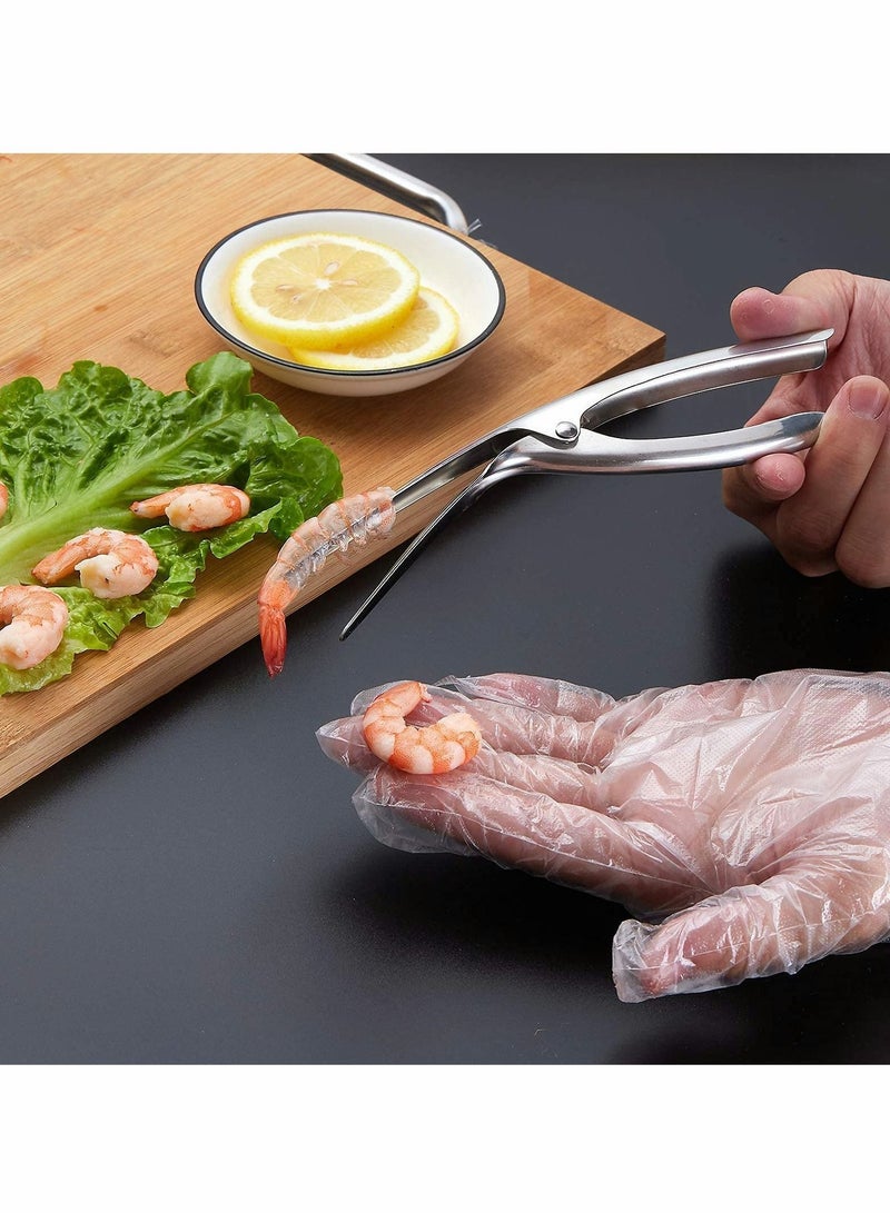 Shrimp Deveiner Tool and Peelers - 304 Stainless Steel 2Pcs Cleaner Knife Prawn Peeler Kitchen Tools for Devein