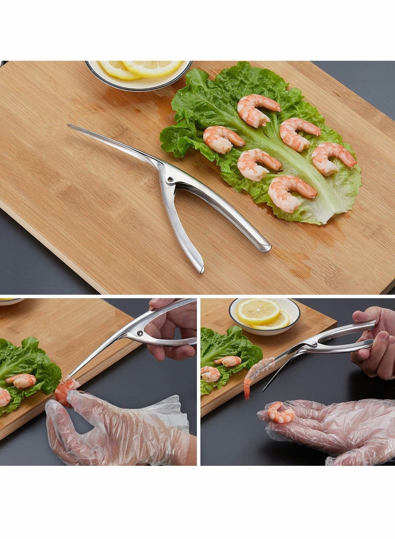 Shrimp Deveiner Tool and Peelers - 304 Stainless Steel 2Pcs Cleaner Knife Prawn Peeler Kitchen Tools for Devein