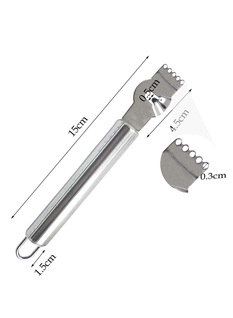 3 Pieces Lemon Zest Peeler for Cocktails Stainless Steel Orange Rind Tool Citrus Twist with Channel Knife Kitchen Accessories & Bar, Dishwasher Safe