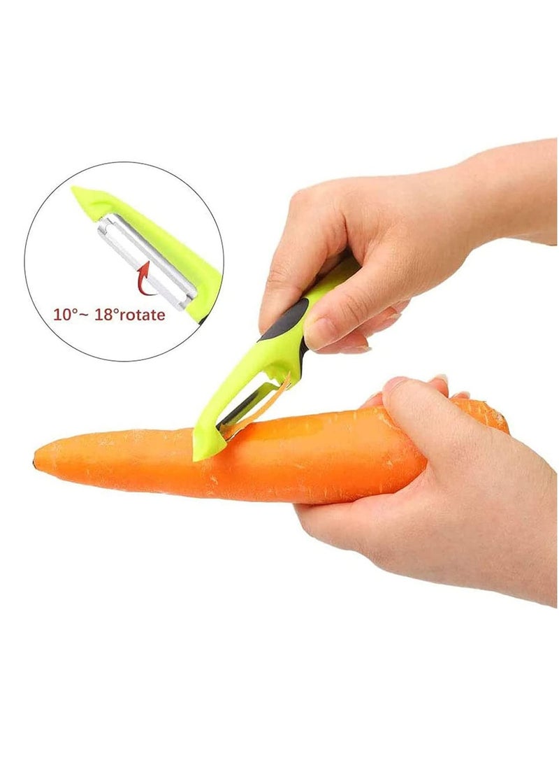 Stainless Steel Peeler, 3 Pieces Multifunctional Vegetable Peeler Fruit Straight Slicer, with Non-Slip Handle, for Peeling Vegetables Potato Carrots Parsnips Apples