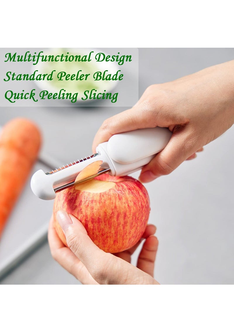 Peeler 3 in 1 Stainless Steel Cutter Slicer with Julienne Cleaning Brush for Carrot Potato Melon Gadget Vegetable Fruit