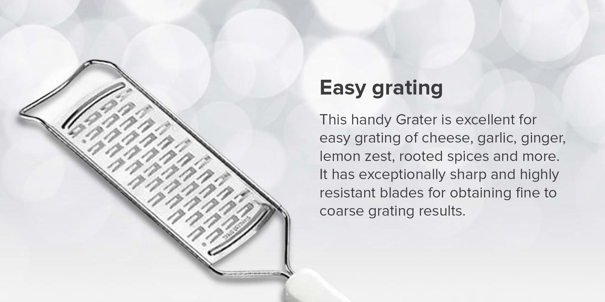 Presto Grater Silver/White 33 x 8cm