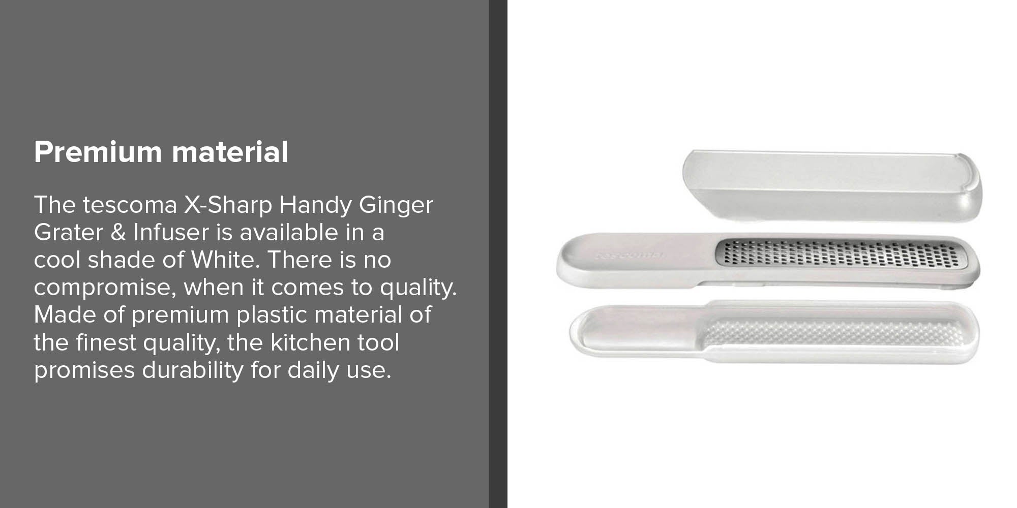 X-Sharp Handy Ginger Grater White 25 x 9cm