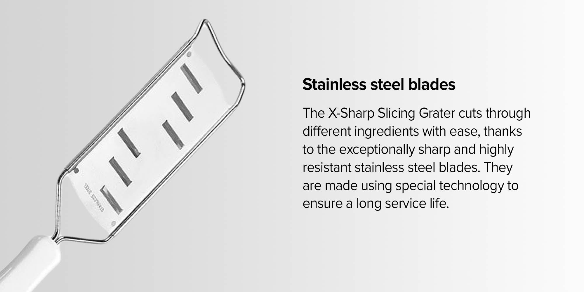 X-Sharp Slicing Grater Silver/White 26 x 6cm