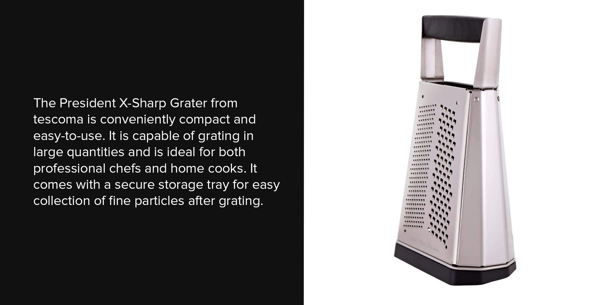 President X Sharp Grater Silver/Black 23.6x14.6x7.4cm