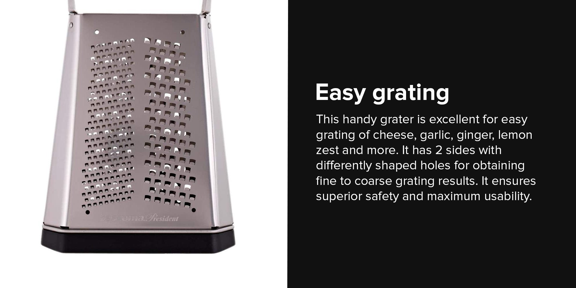 President X Sharp Grater Silver/Black 23.6x14.6x7.4cm