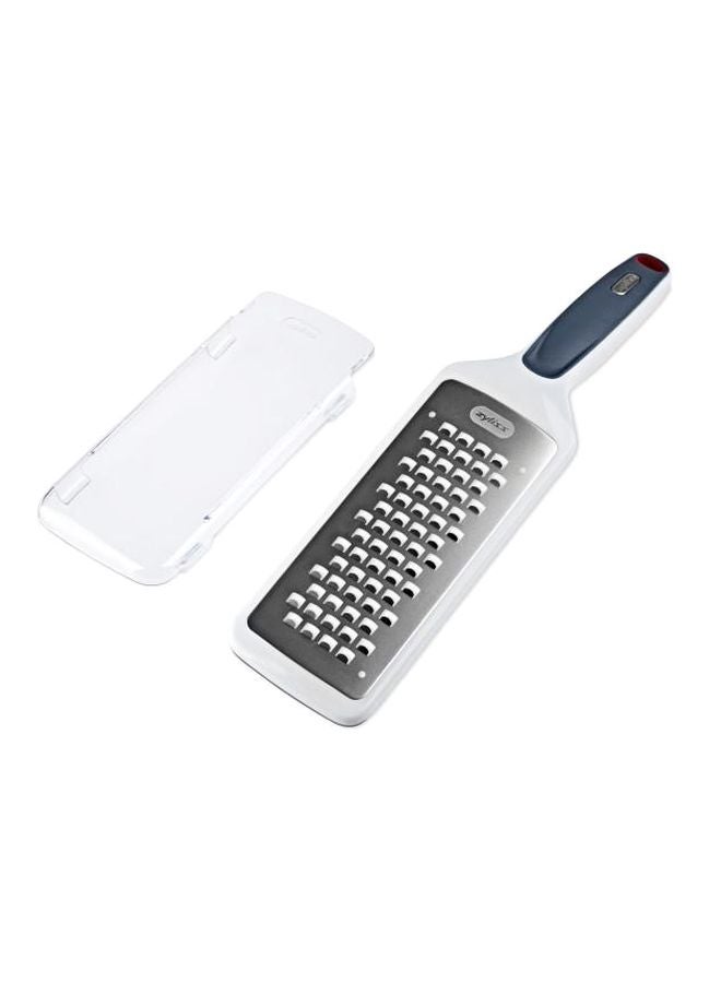 Smooth Glide Coarse Grater Silver/Black 28x7cm