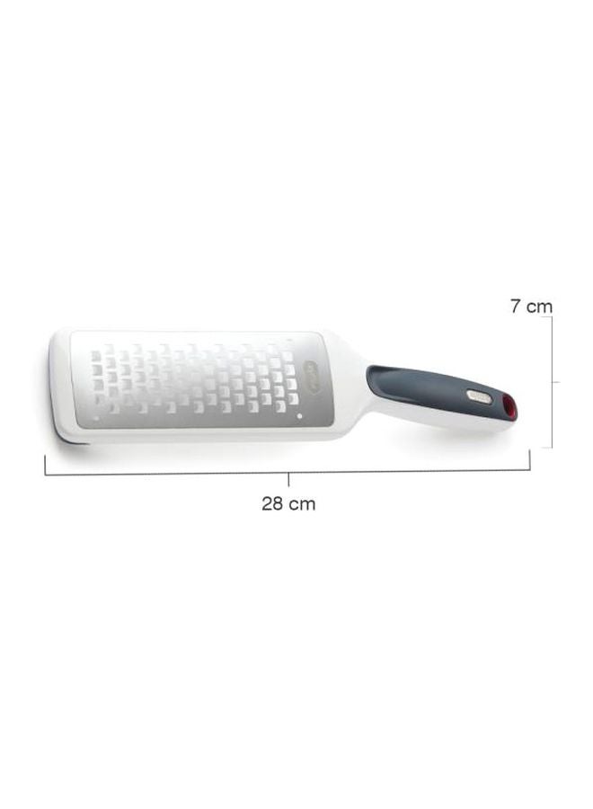 Smooth Glide Coarse Grater Silver/Black 28x7cm