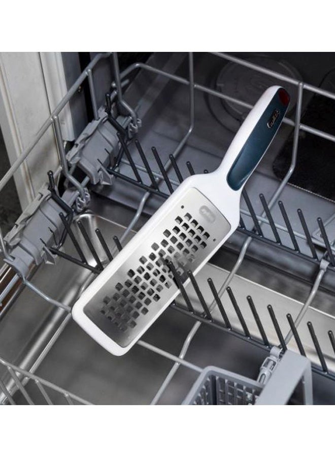 Smooth Glide Coarse Grater Silver/Black 28x7cm