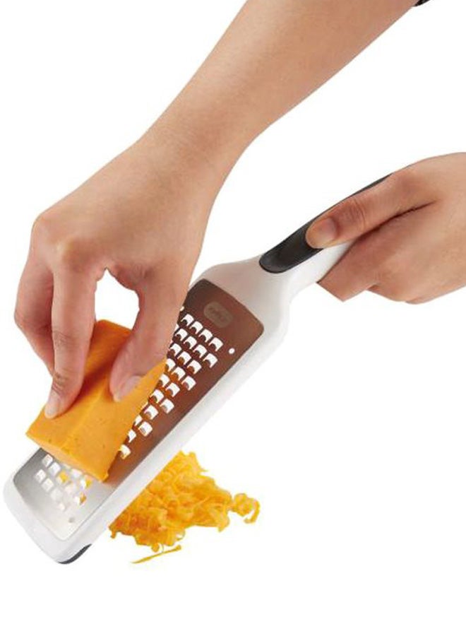 Smooth Glide Coarse Grater Silver/Black 28x7cm