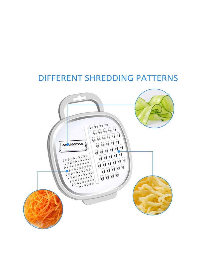 Cheese Grater Easy to Use Graters for Kitchen with Container and Lid Cheese, Vegetables, Ginger, Nutmeg, Fruit, Chocolate, Ginger Garlic, Box