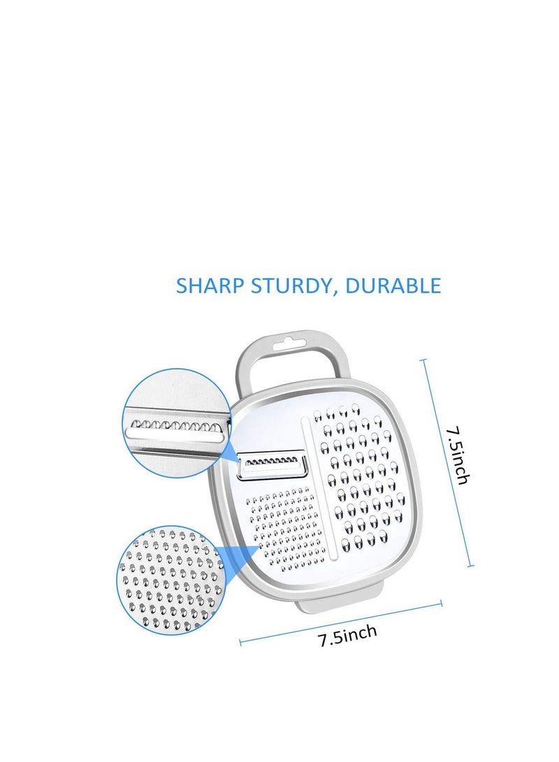 Cheese Grater Easy to Use Graters for Kitchen with Container and Lid Cheese, Vegetables, Ginger, Nutmeg, Fruit, Chocolate, Ginger Garlic, Box