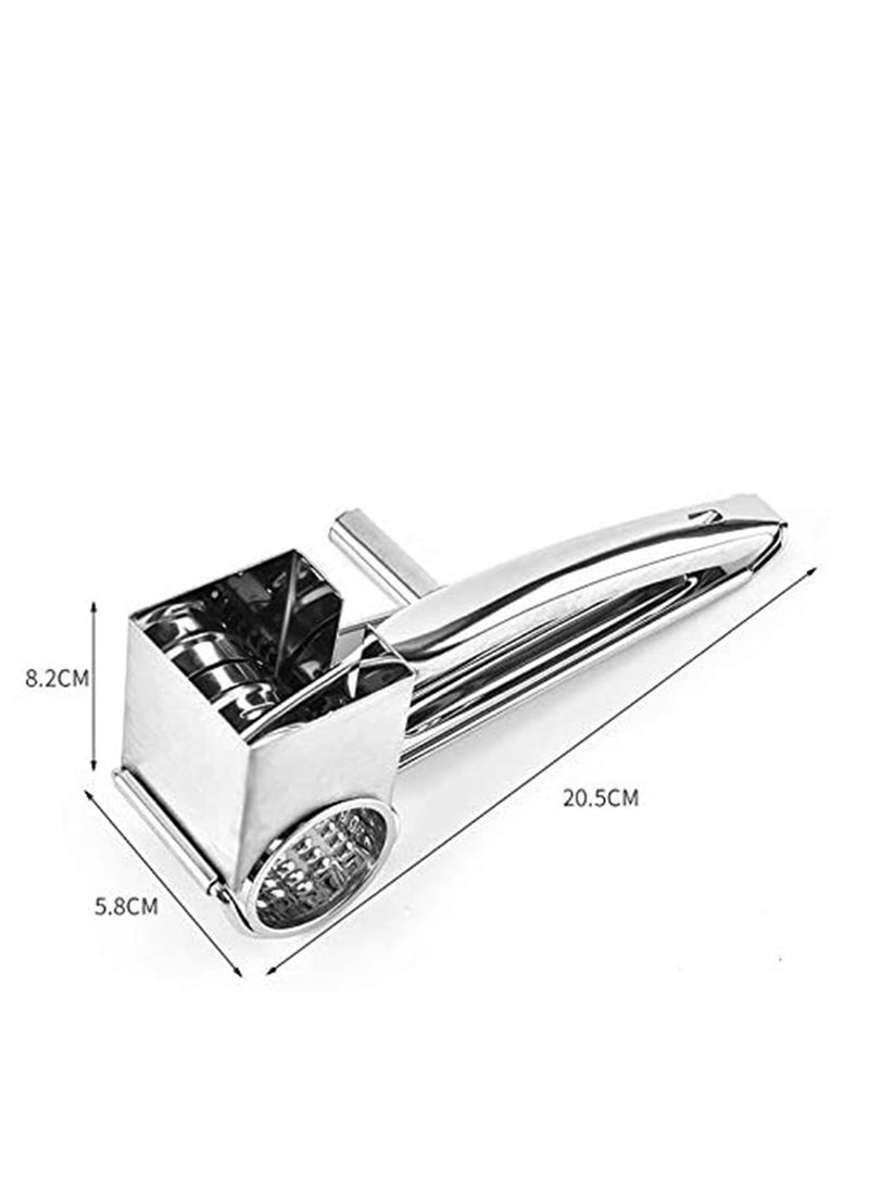 Rotary Cheese Grater, Cylinder Ultra Sharp Cylinders Drums Slicer Stainless Steel Professional Vegetable Shredder for Parmesan Cheese, Garlic, Nut, Ginger, Carrot