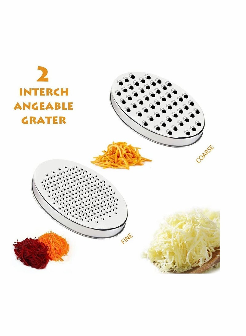 Cheese Grater Lemon Zester with Food Storage Container and Lid Vegetable Chopper Grinder Perfect for Hard Parmesan or Soft Cheddar Family Daily Ginger Vegetables Box