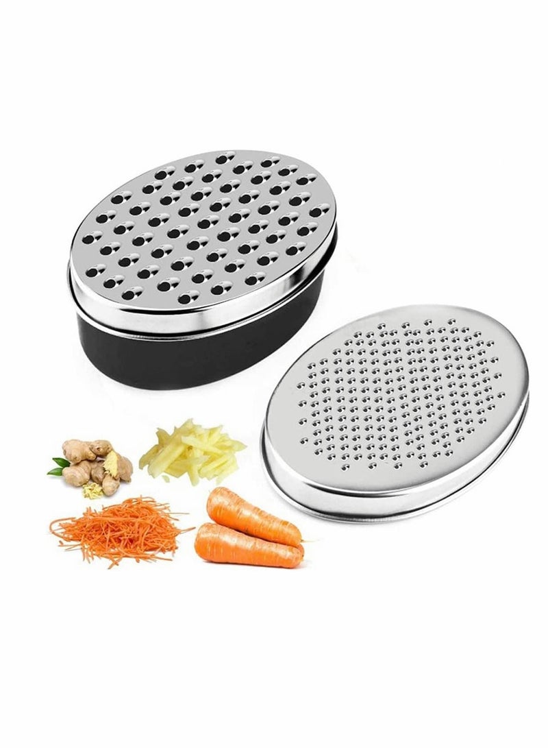 Cheese Grater Lemon Zester with Food Storage Container and Lid Vegetable Chopper Grinder Perfect for Hard Parmesan or Soft Cheddar Family Daily Ginger Vegetables Box