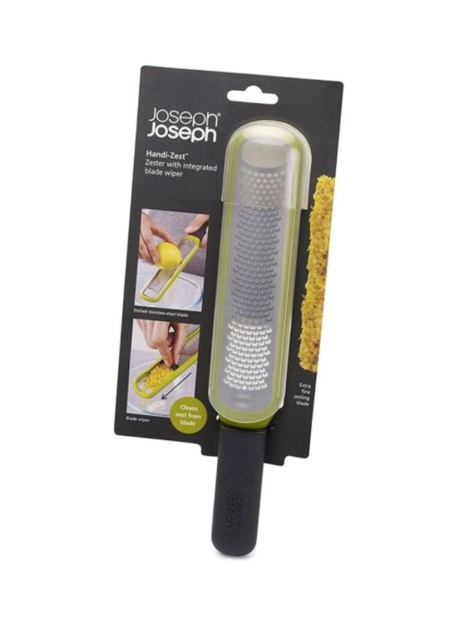 Handi Zester With Blade Wiper Silver/Black/Green 28x2x5cm