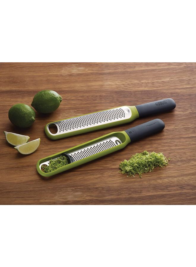 Handi Zester With Blade Wiper Silver/Black/Green 28x2x5cm