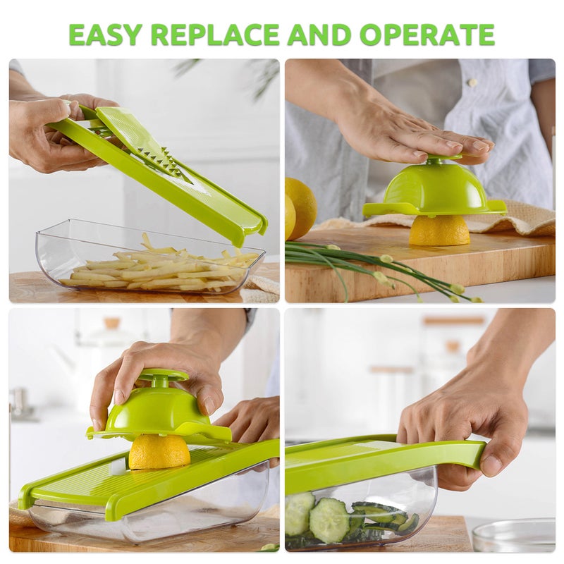 Multi Vegetable Manual Chopping Cutter Machine Green